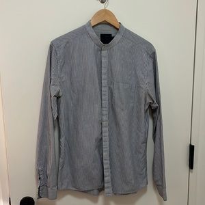 Top Man Collarless Button Down